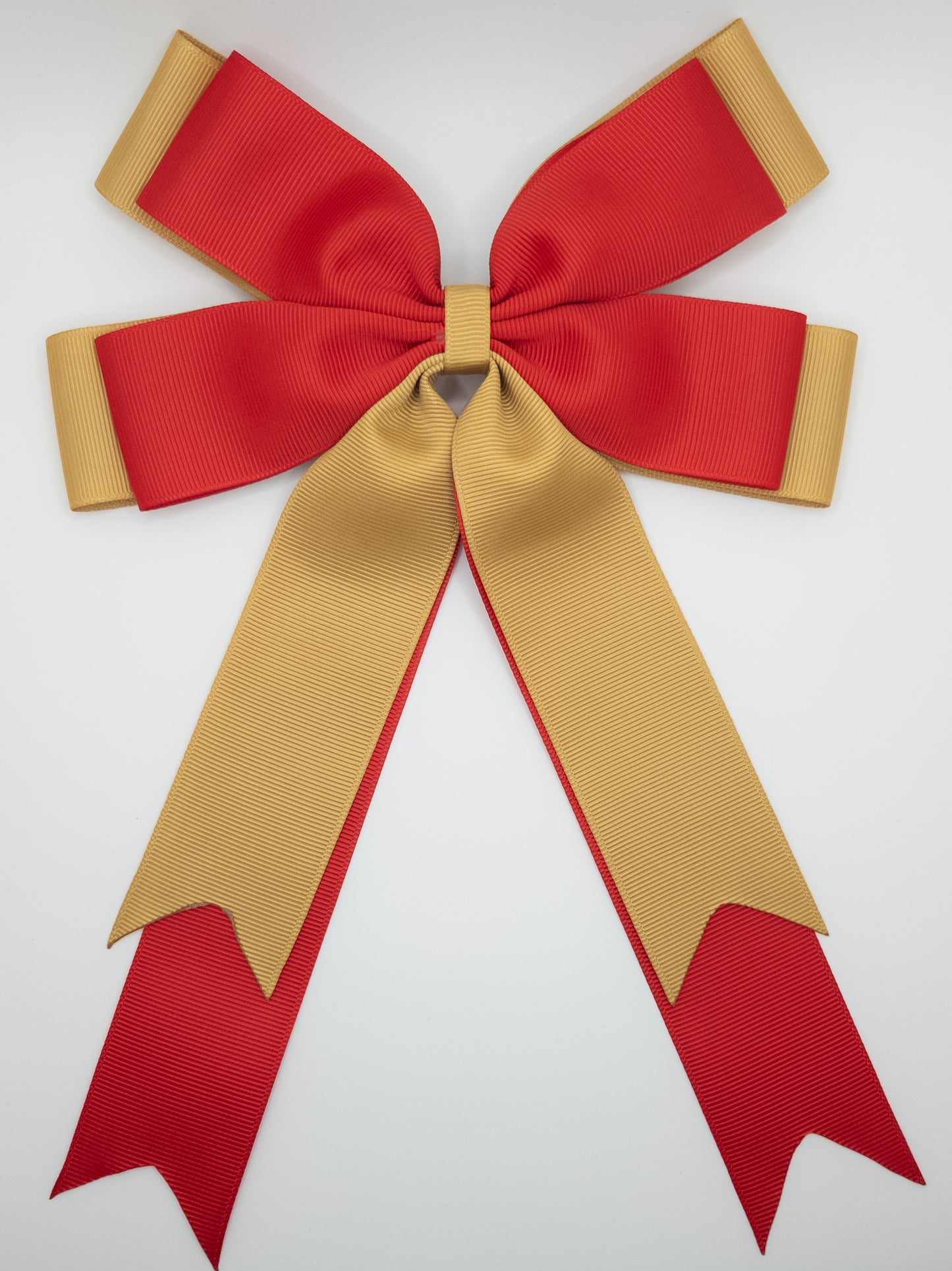 Gold & Red Statement School Bow