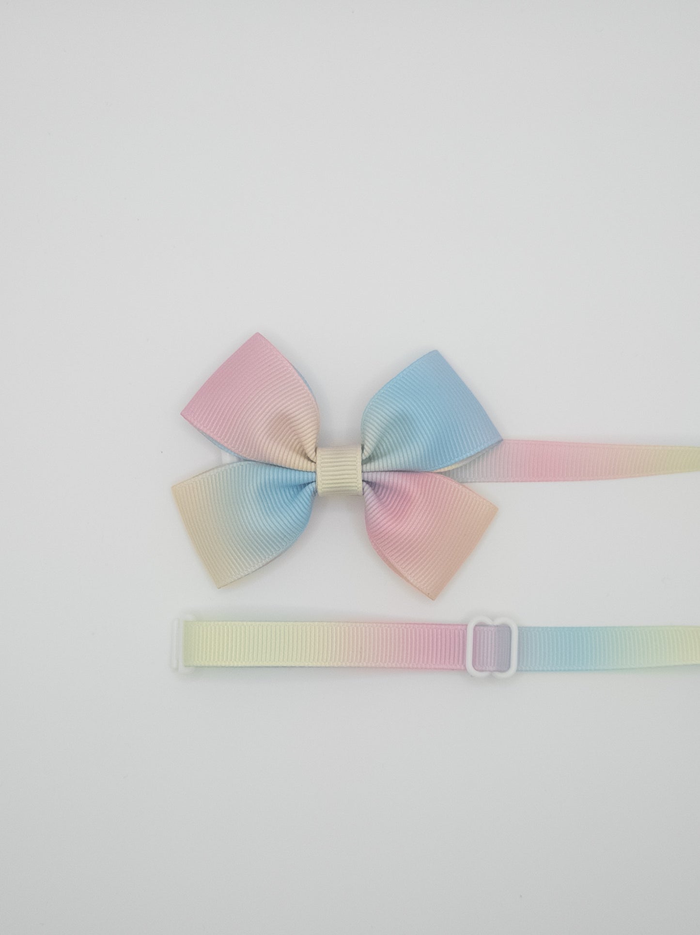 Pastel Rainbow Double Bow Pet Bow