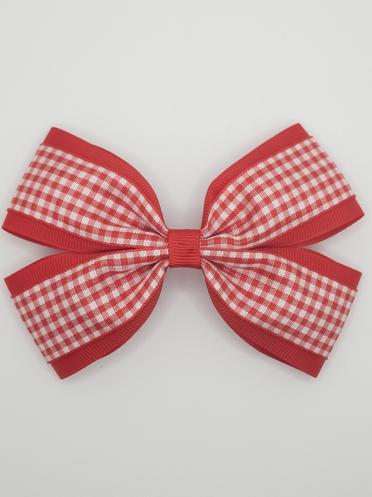 Red Gingham Hair Bow