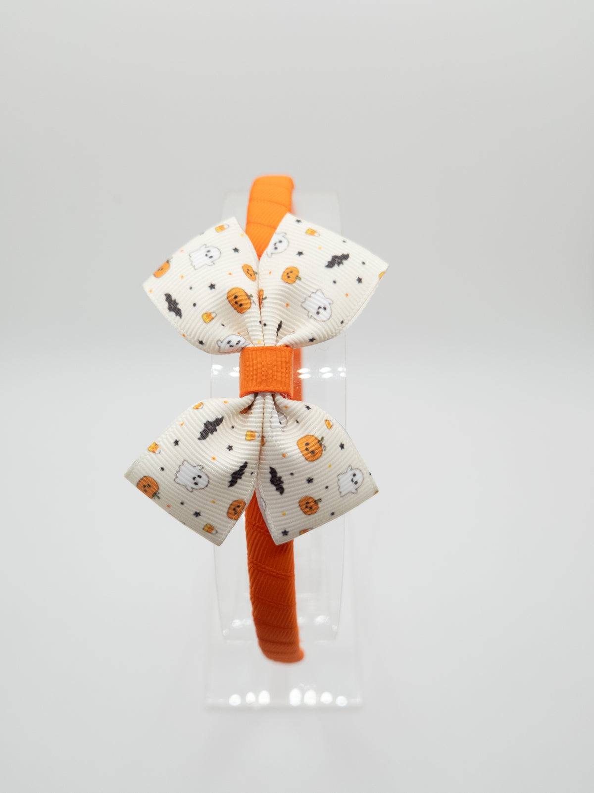 Ghosts & Pumpkins Print Bow Hairband