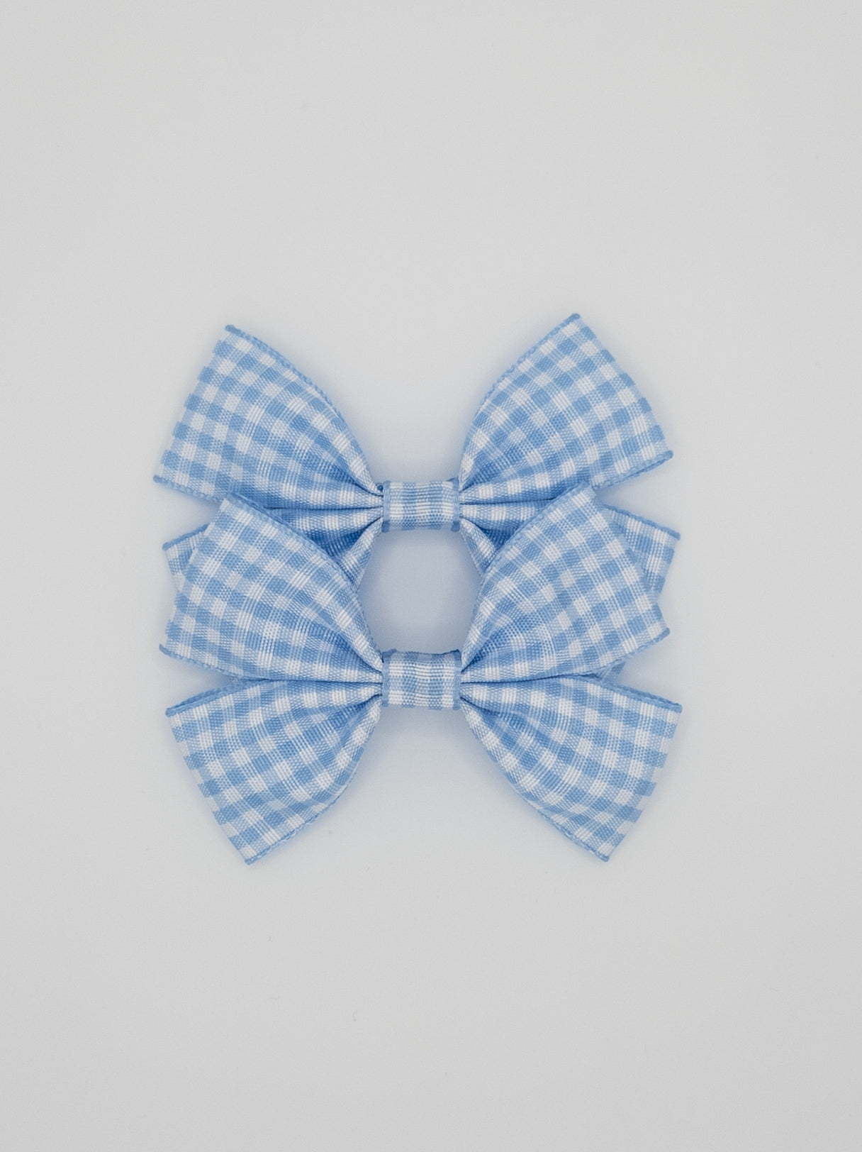 Blue Gingham Pigtail Set