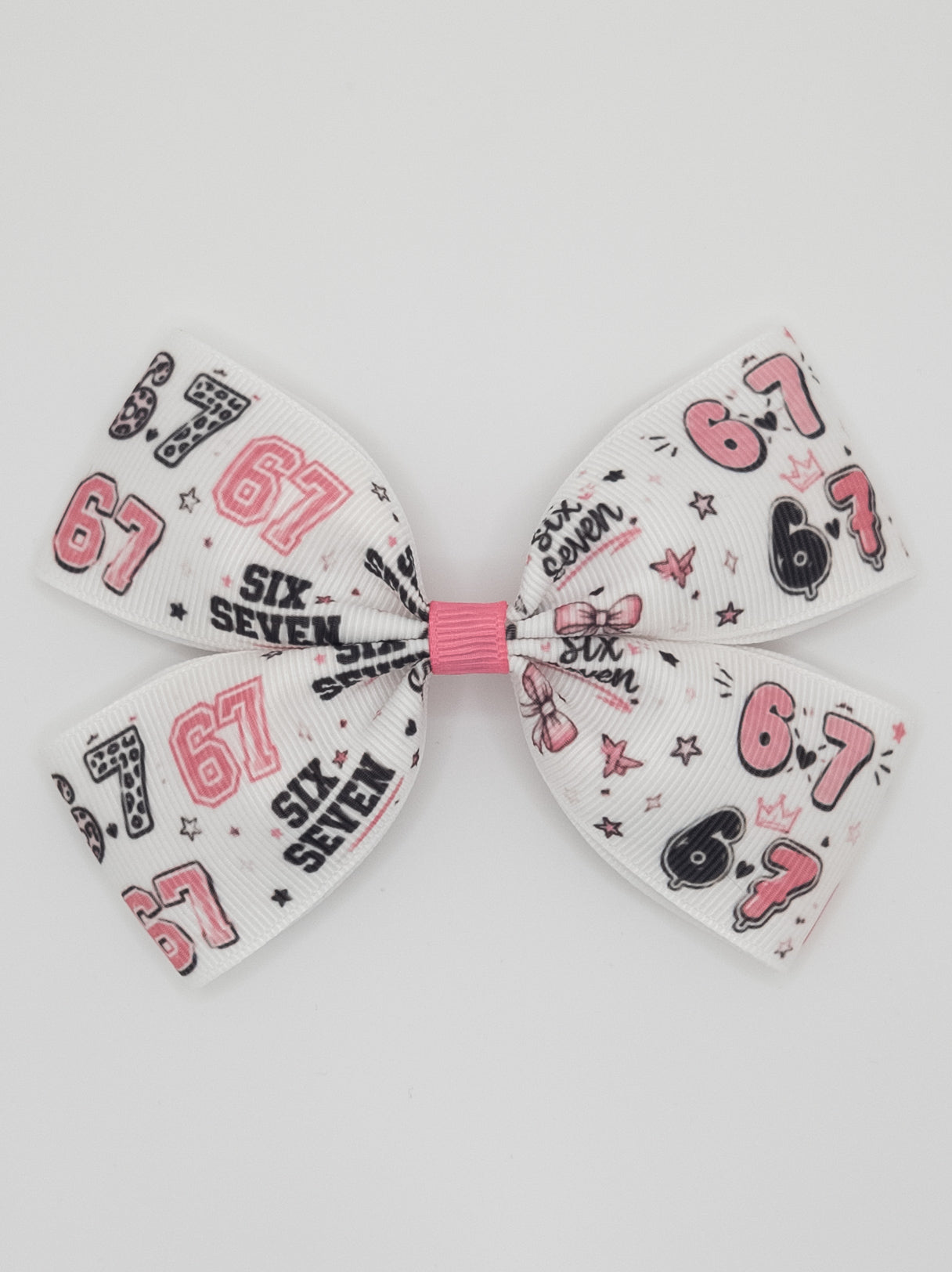 Six Seven Print Hair Bow