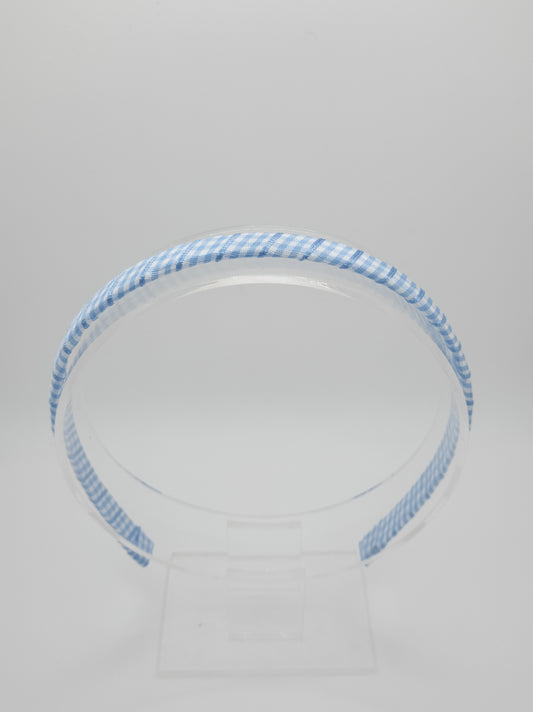 Blue Gingham Hairband