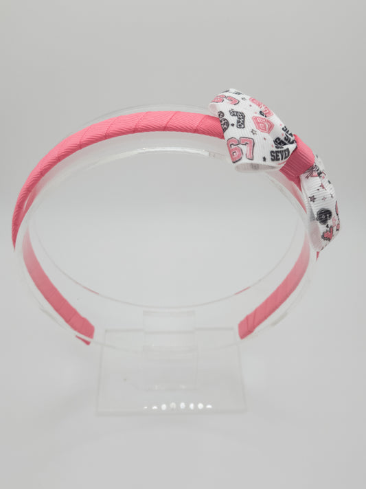 Six Seven Print Bow Hairband