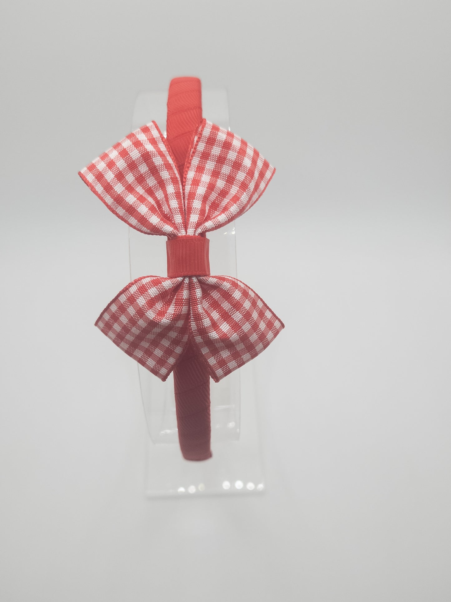 Red Gingham Bow Hairband