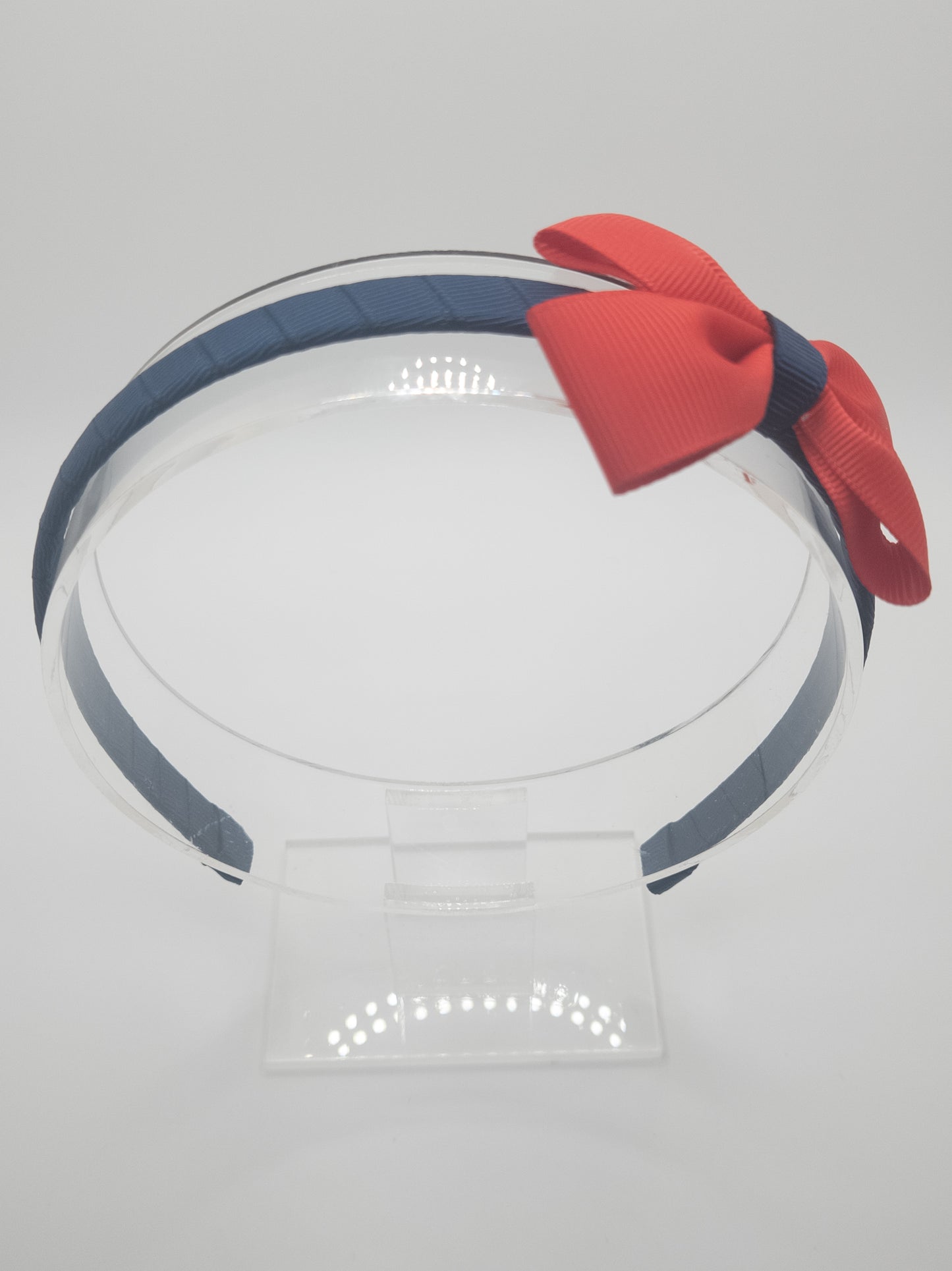 Navy & Red School Bow Hairband