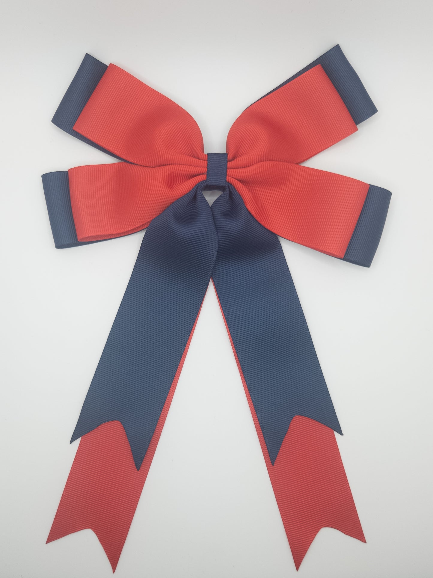 Navy & Red Statement School Bow