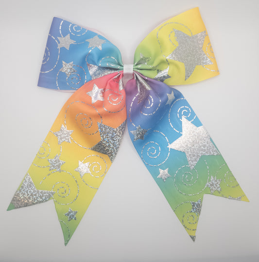 Rainbow Sparkle Statement Bow