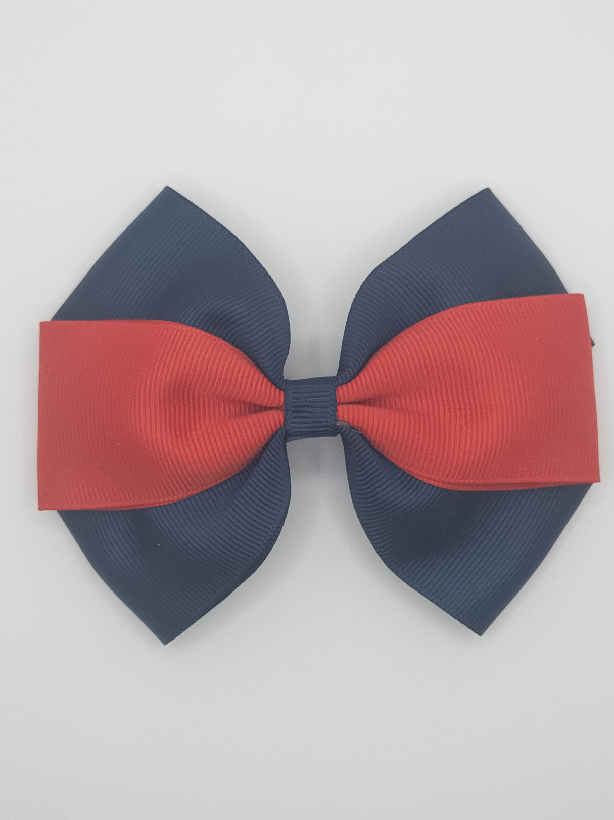Navy & Red School Hair Bow