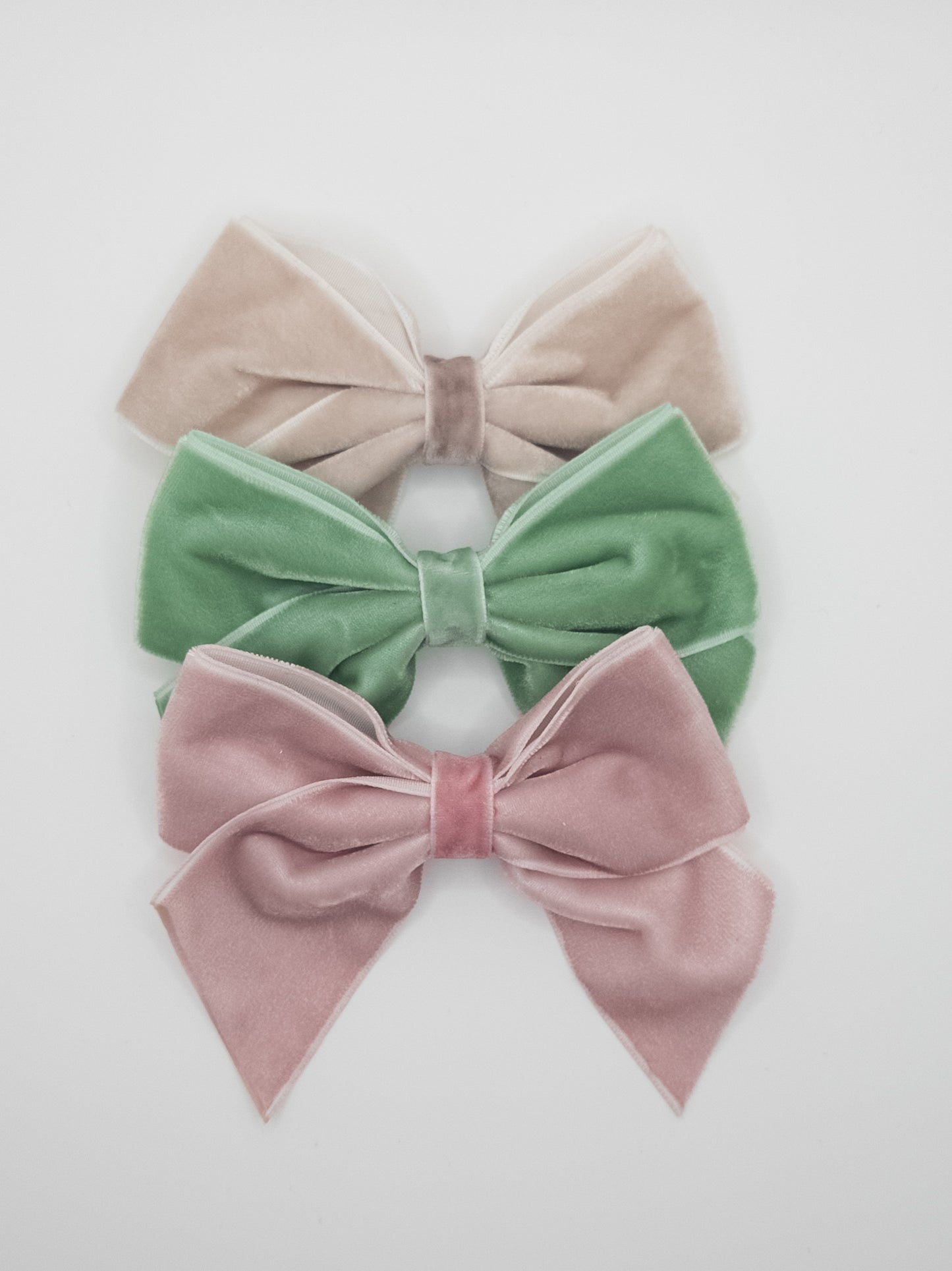 Velvet Bow Set – Soft Tones Collection