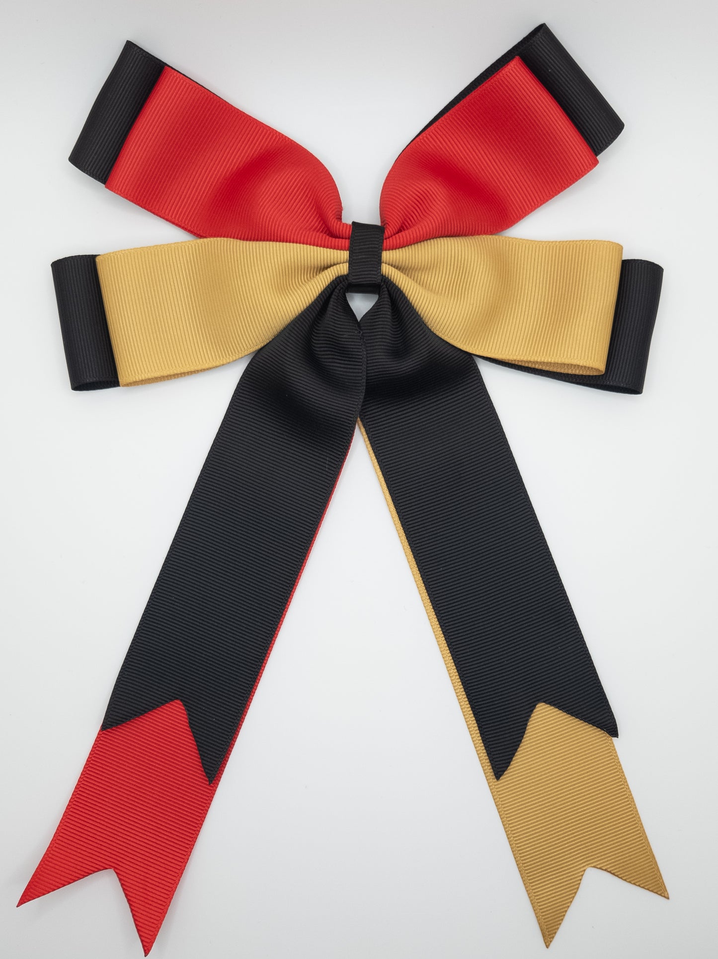Black, Gold & Red Statement School Bow