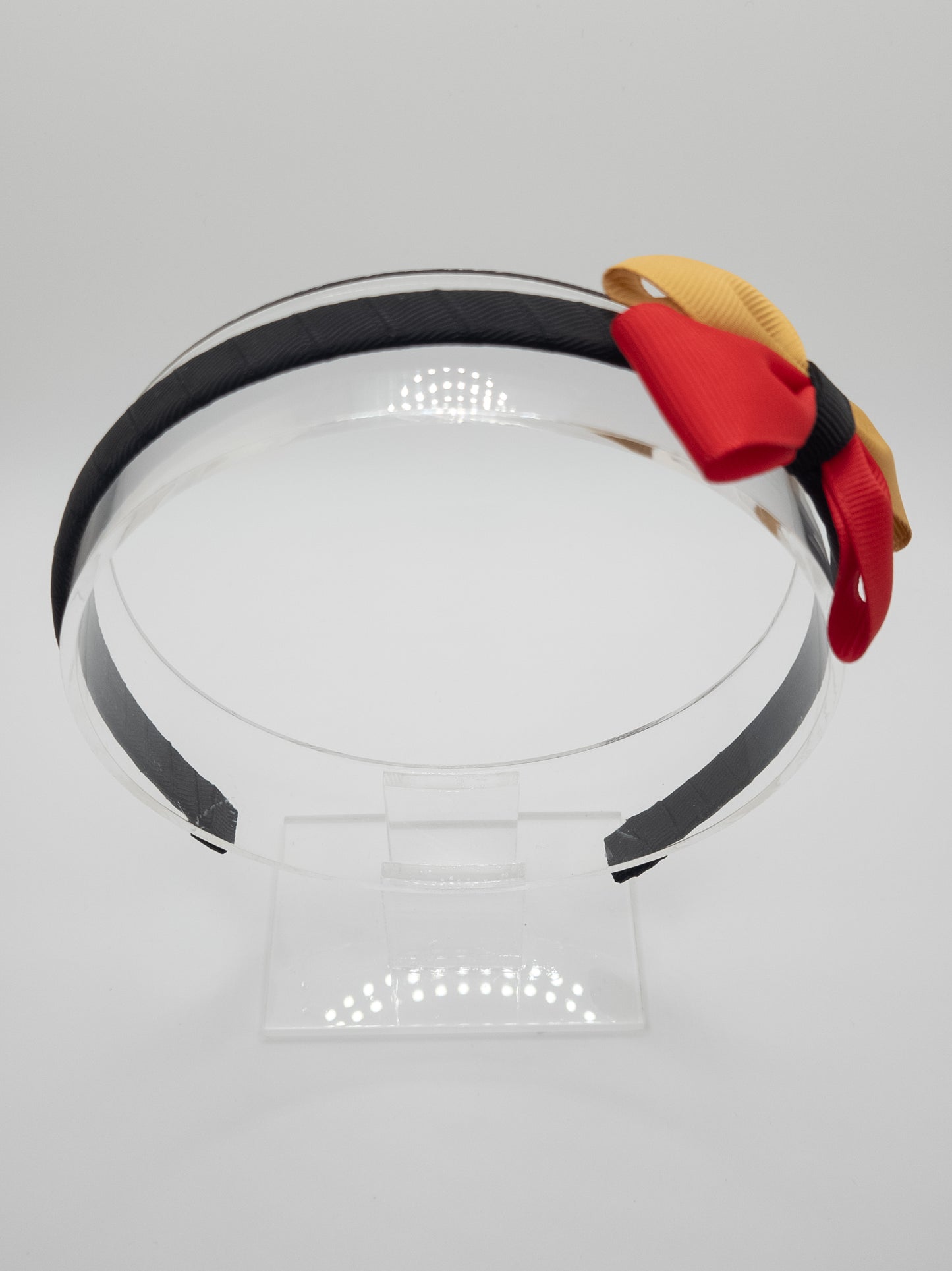 Black, Gold & Red School Bow Hairband