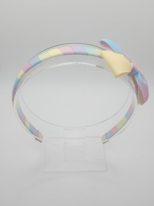 Pastel Rainbow Double Bow Hairband