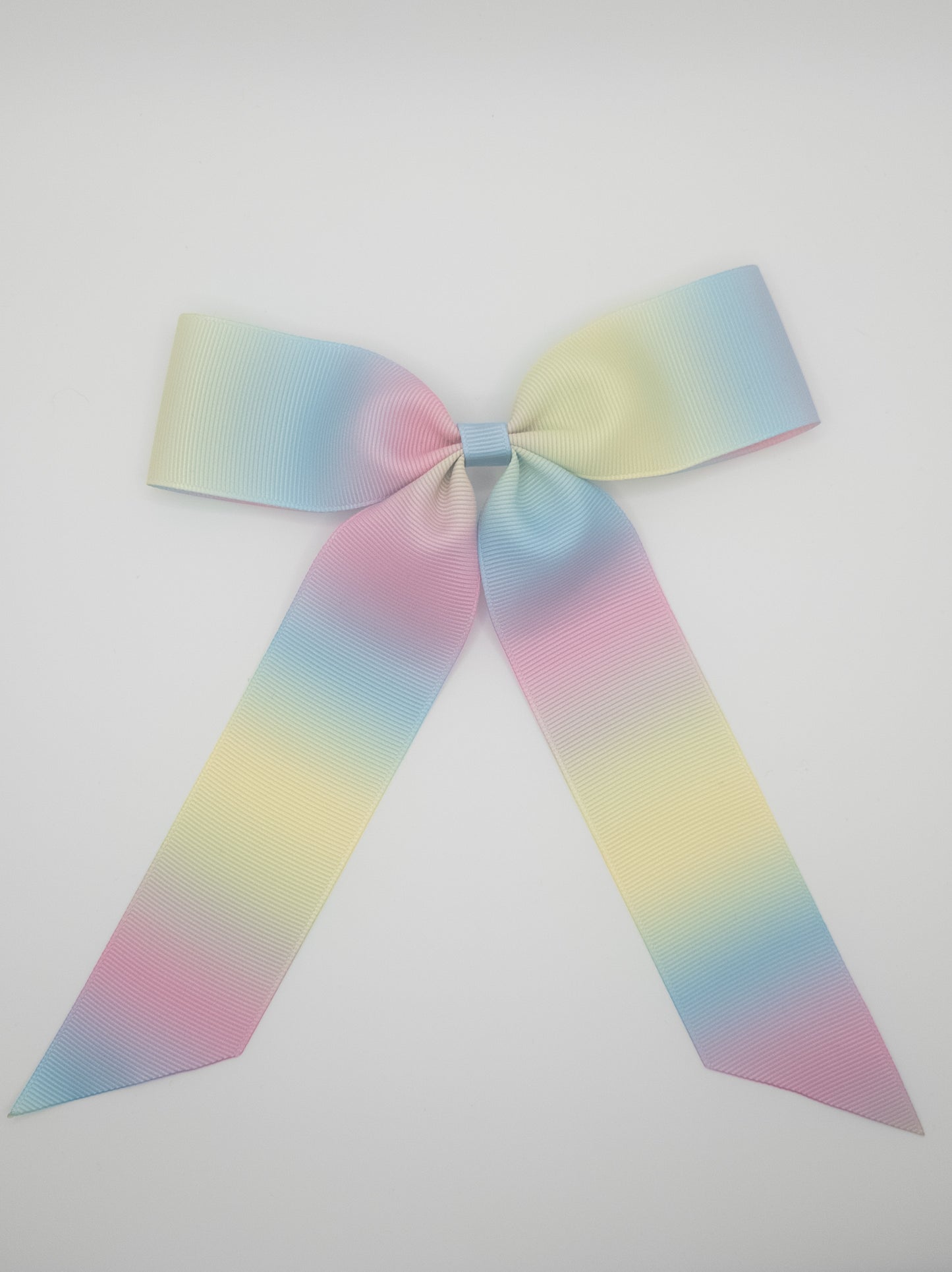 Pastel Rainbow Bow With Tails