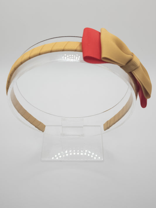 Gold & Red School Classic Bow Hairband