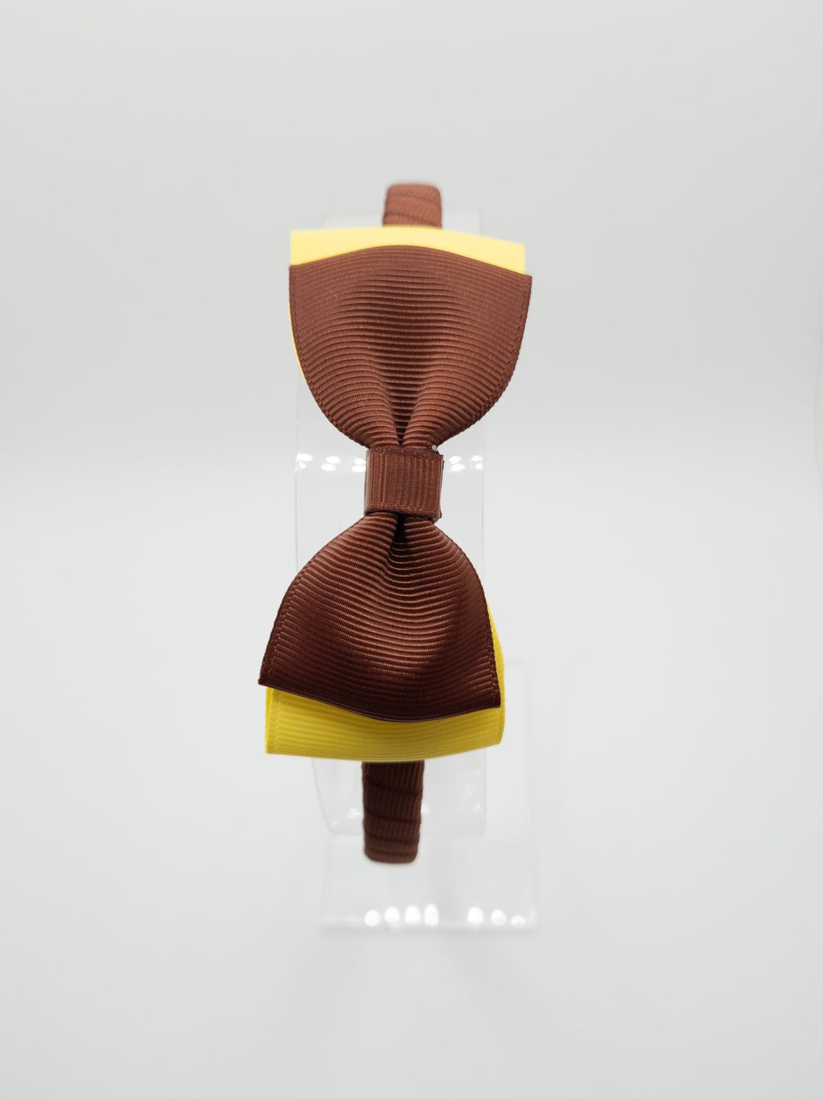 Brown & Yellow School Classic Bow Hairband