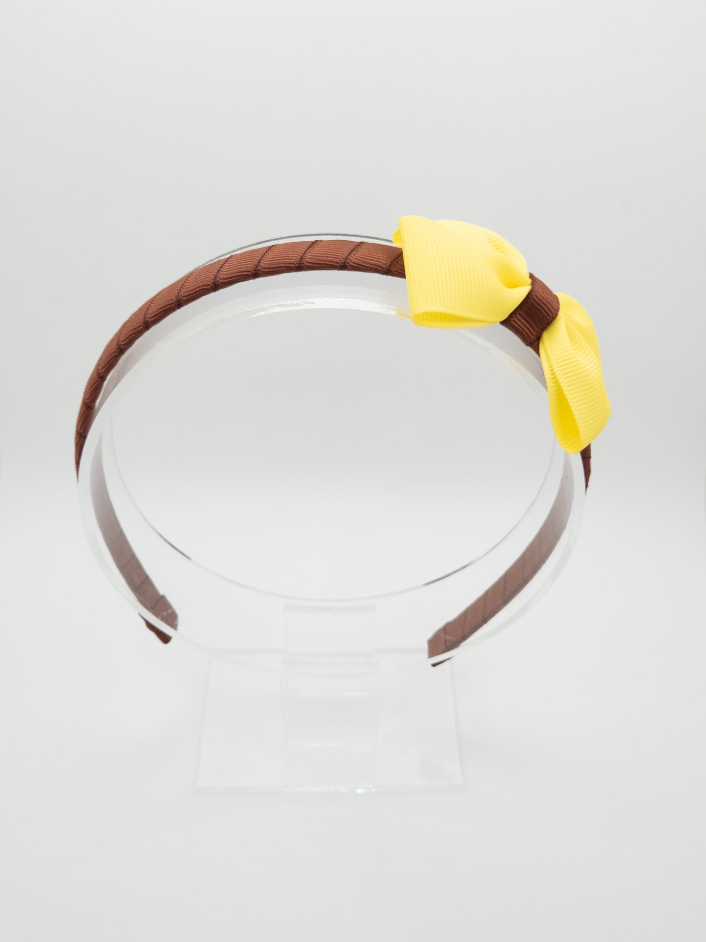 Brown & Yellow School Bow Hairband