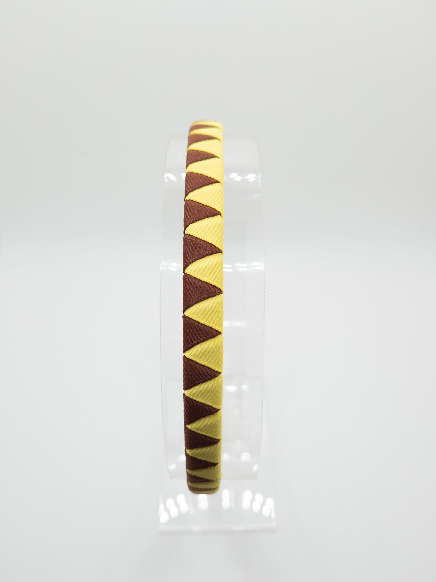 Brown & Yellow Grosgrain Wrapped Hairband