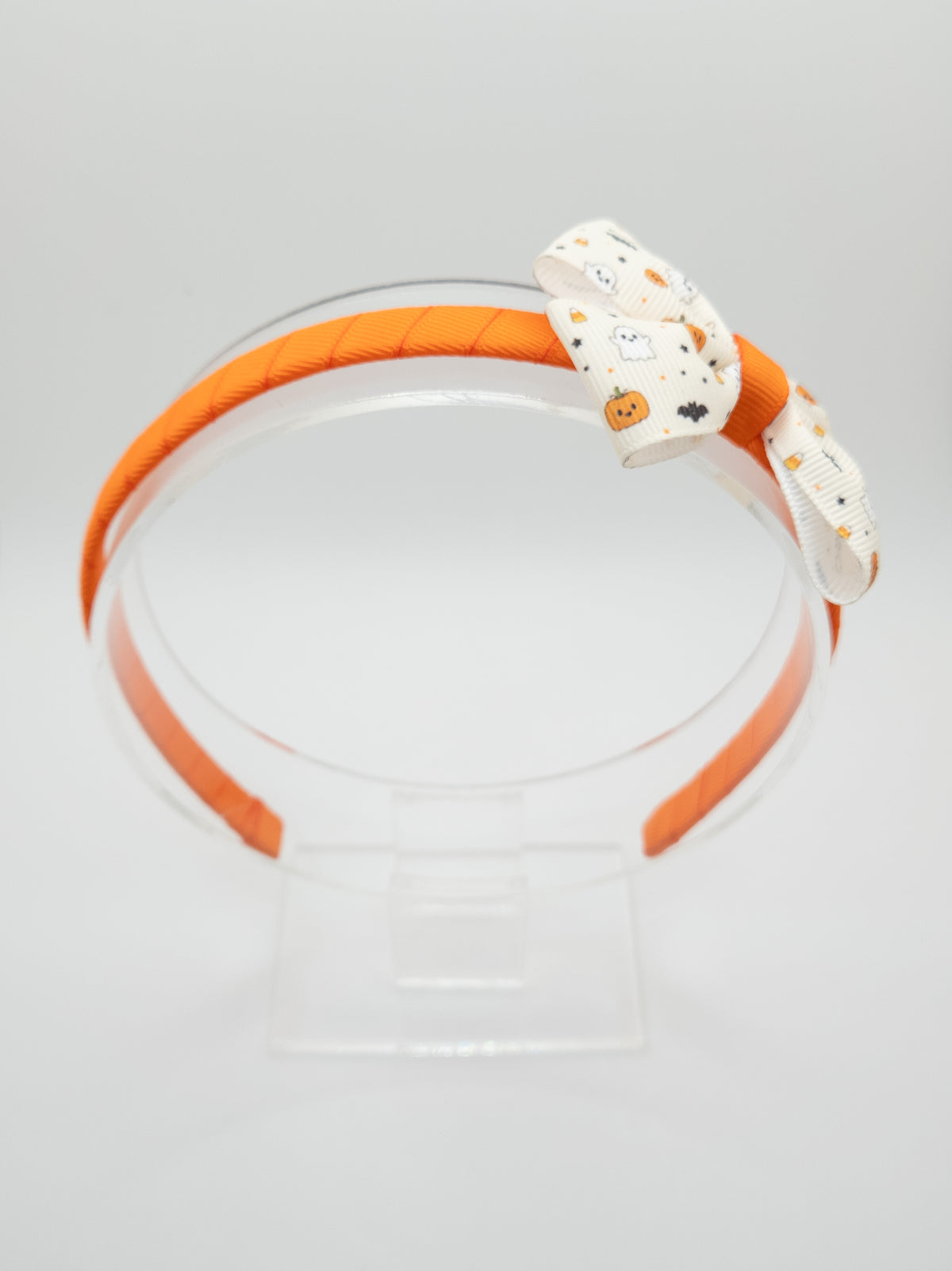 Ghosts & Pumpkins Print Bow Hairband