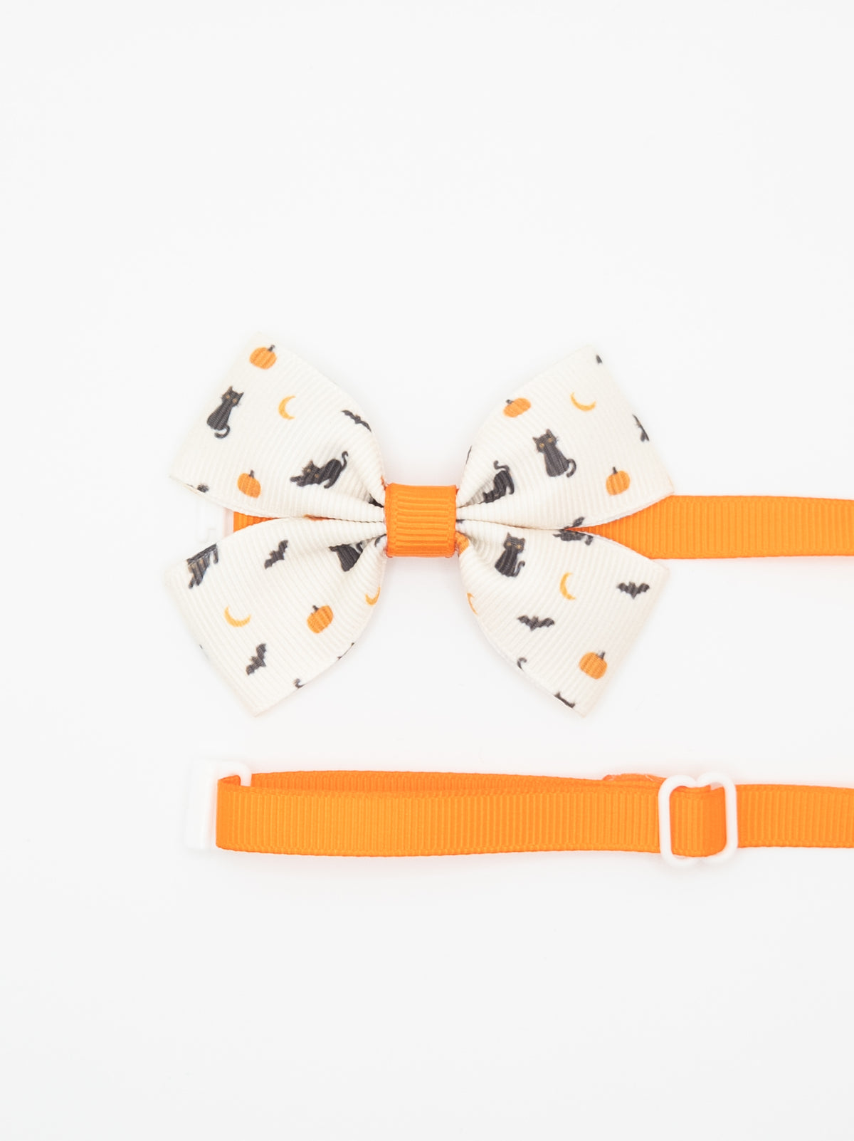 Black Cats & Pumpkins Print Pet Bow
