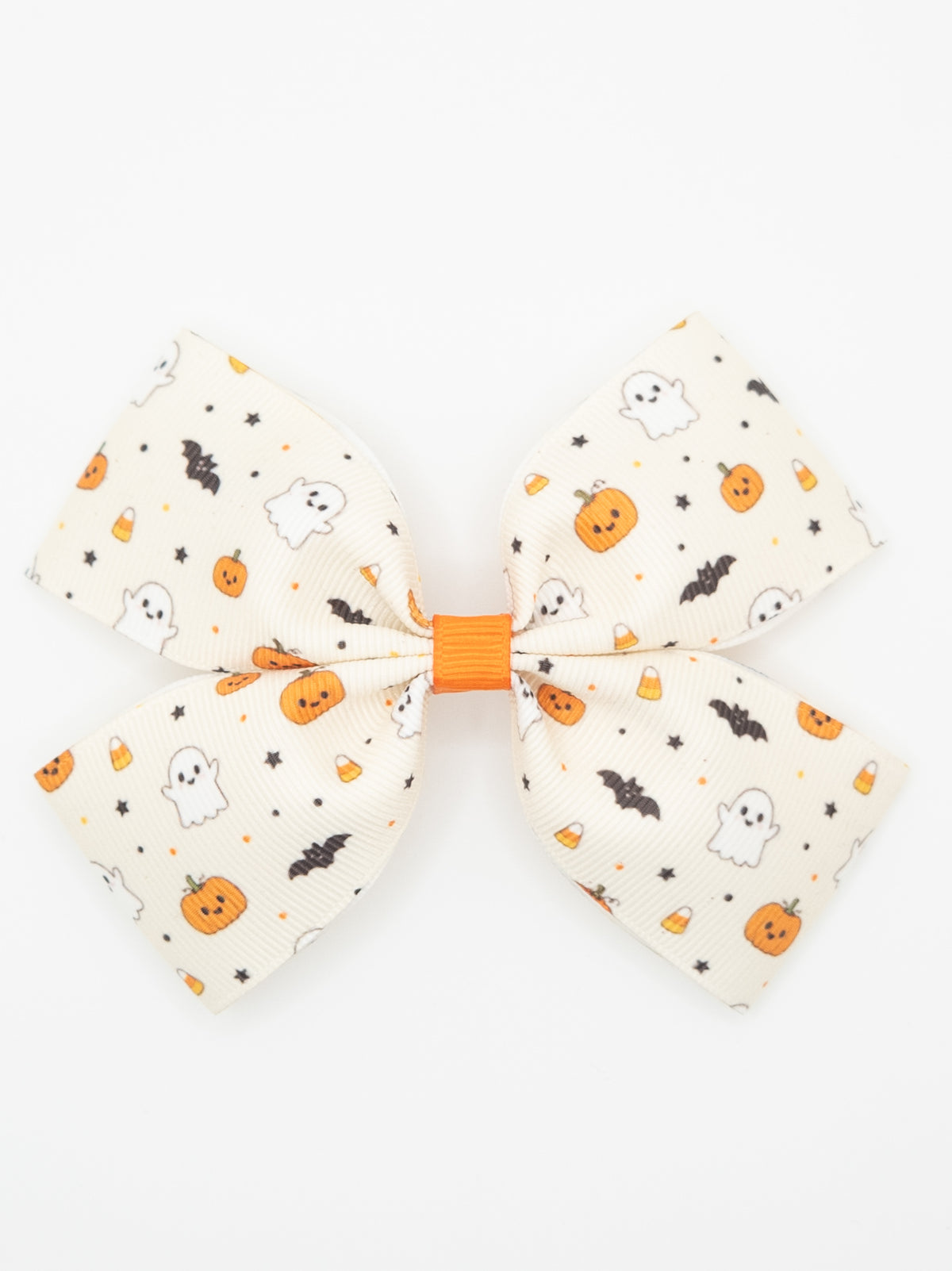 Ghosts & Pumpkins Print Hair Bow