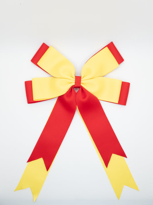 Red & Yellow Statement School Bow